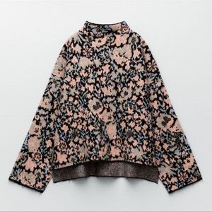 ZARA FOORAL JACQUARD KNIT SWEATER LIMITED EDITION | SIZE: M | NWT